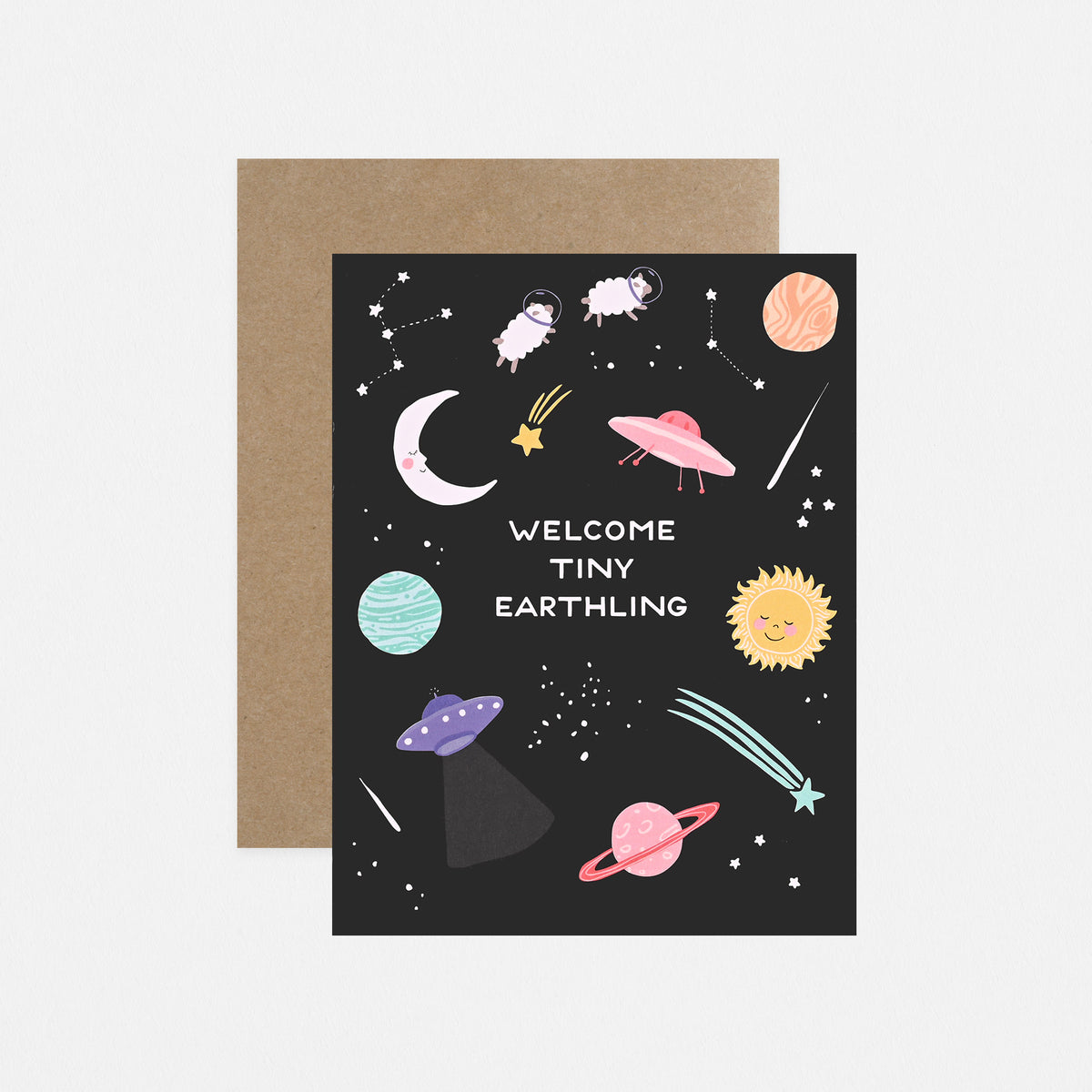 Party Of One Paper Tiny Earthling New Baby Card 