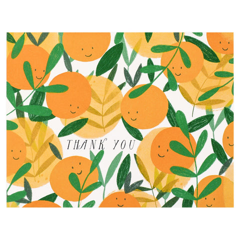 Paula & Waffle Happy Oranges Folded Thank You Cards Boxed 