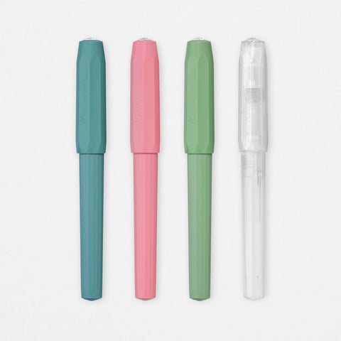Kaweco Kaweco Perkeo Fountain Pen Medium Nib | Breezy Teal, Peony Blossom, Clear & Jungle Green 