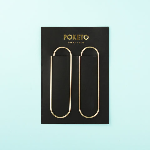 Poketo Giant Paper Clips Set of Two 