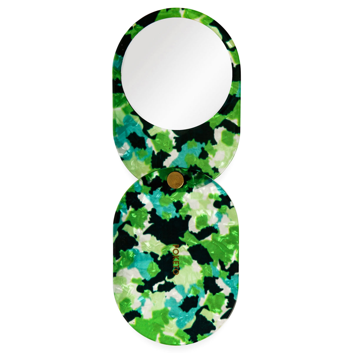 Poketo Poketo Pocket Mirror Green Multi 
