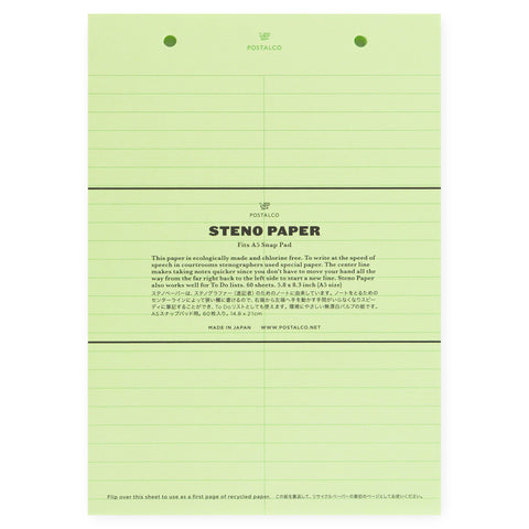 Postalco Postalco Steno Paper Refills For Snap Pad | A5 or A4 