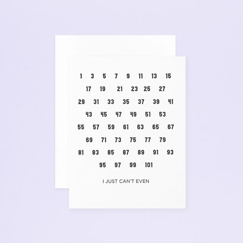 Quick Brown Fox Letterpress Can't Even Greeting Card 