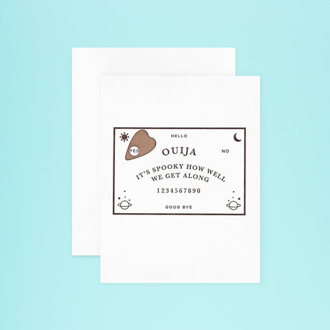 Quick Brown Fox Letterpress Spooky Greeting Card 