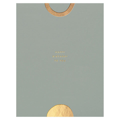 Ramona & Ruth Happy Birthday Gold Shapes Card 