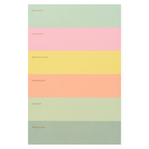 Rifle Paper Co. Color Block Weekly Memo Notepad 