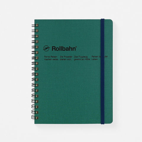 Delfonics Rollbahn Cap-Martin Textured Cover Notebook Large Or A5 | Greige, Green, Dark Blue Or Blue Large (5.5 x 7") / Green