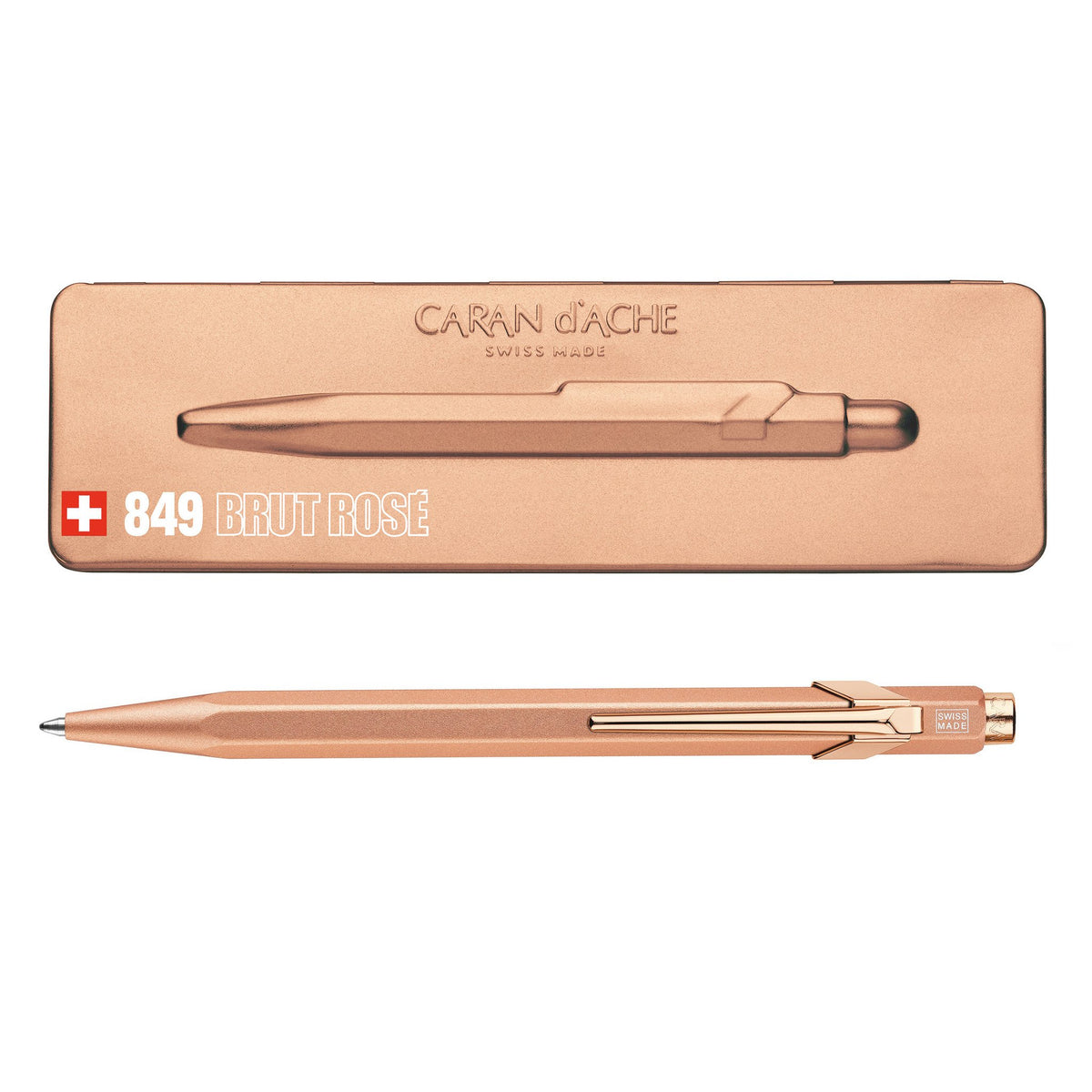 Caran d'Ache 849 Brut Rose Gold Ballpoint 