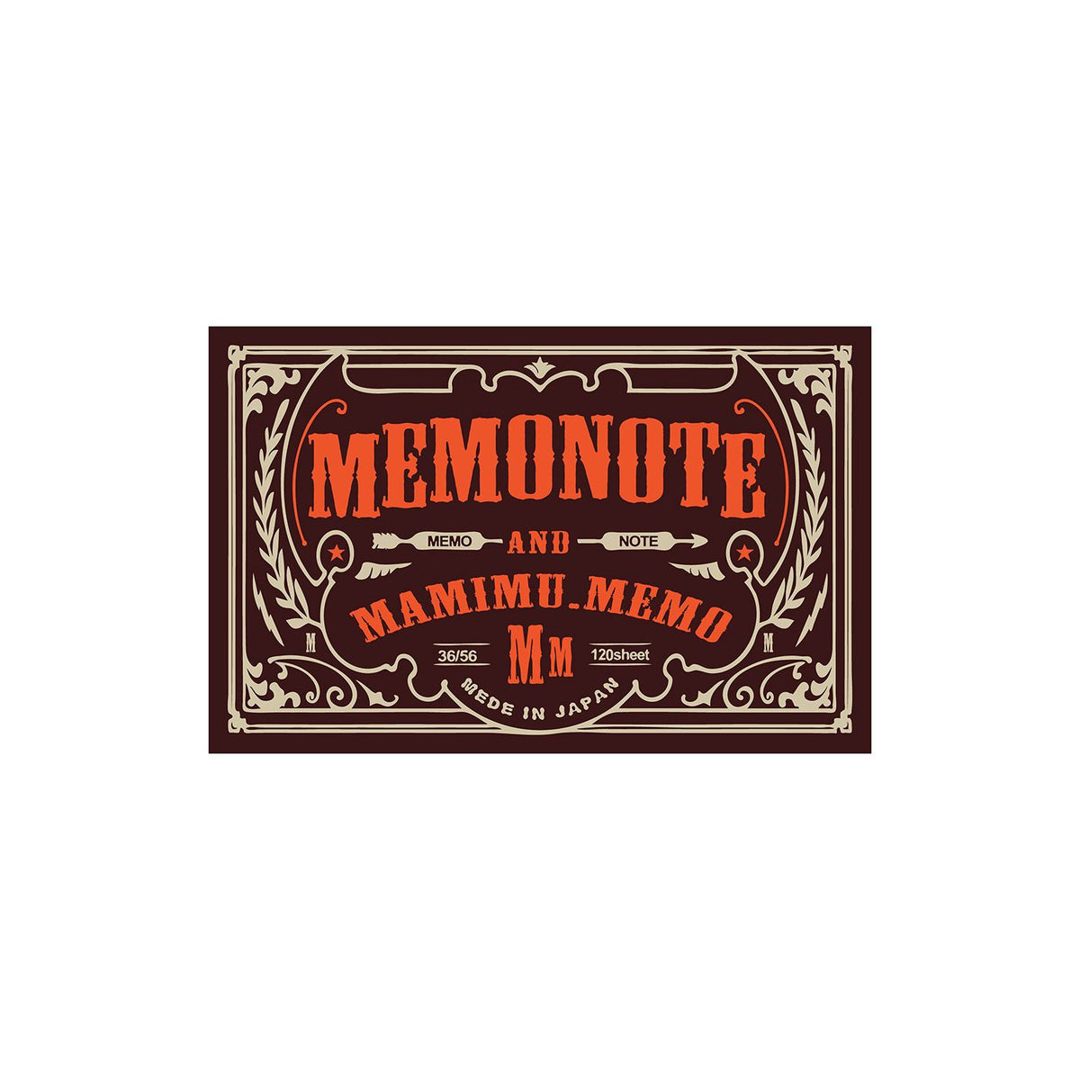 Shunkoen Mamimu American Vintage Matchbox Design Mini Memo Notebook | Ten Designs Saloon Style with Wheat