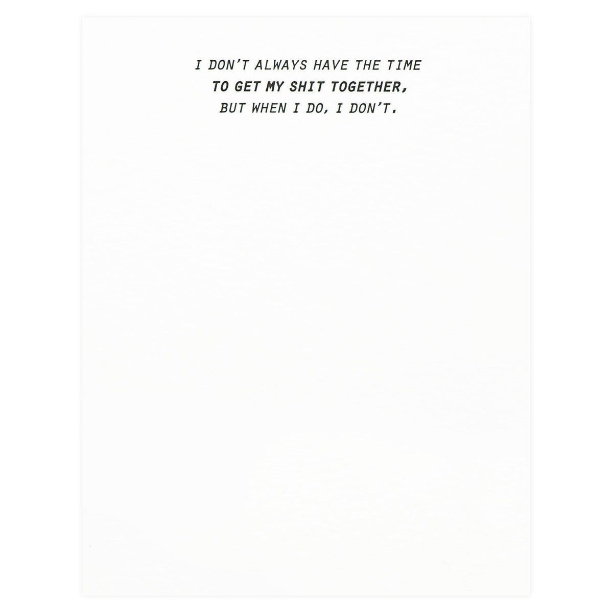 Sapling Press Don't Greeting Card 