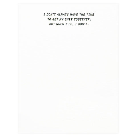 Sapling Press Don't Greeting Card 