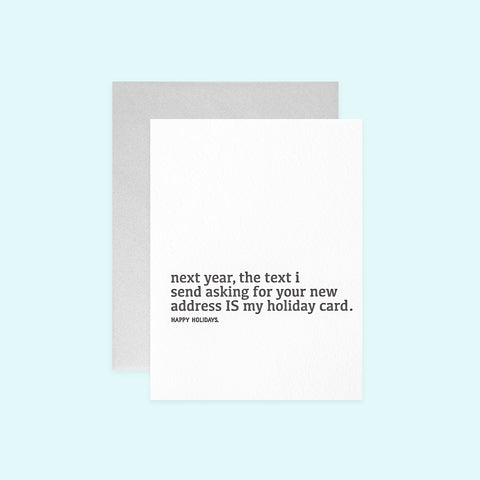 Sapling Press New Address Holiday Card 