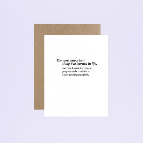 Sapling Press Salad Greeting Card 