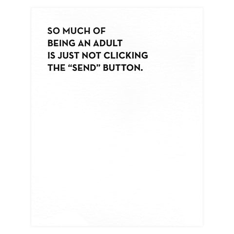 Sapling Press Send Button Greeting Card 