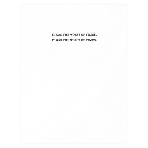 Sapling Press Worst of Times Greeting Card 