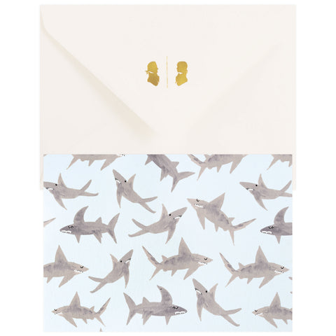 Mr. Boddington's Studio A School of Sharks Folded Note Cards Boxed 
