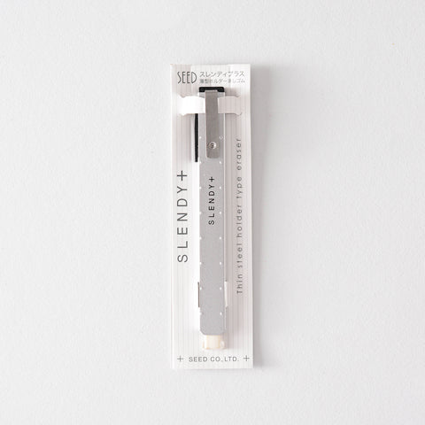 SEED Slendy Plus Thin Steel Knock Eraser and Refills 