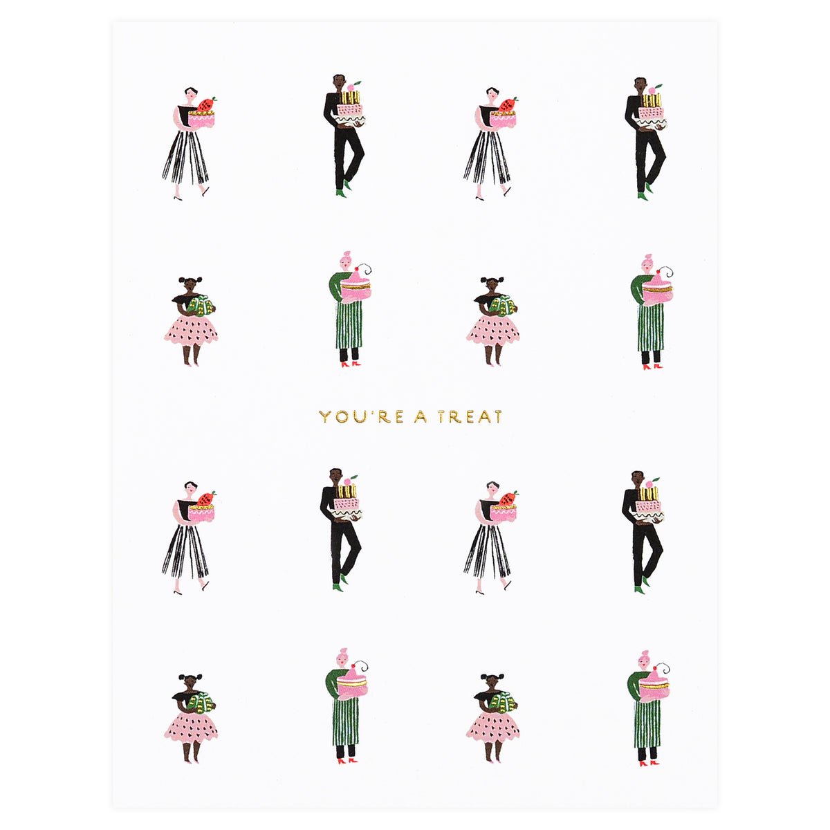 Seedlings Cake People Greeting Card 