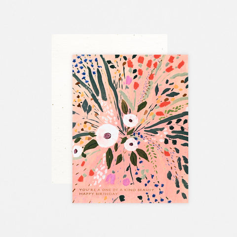 Seedlings One of a Kind Beauty Birthday Card With Plantable Envelope 