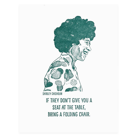 Blackbird Letterpress Shirley Chisholm Greeting Card 