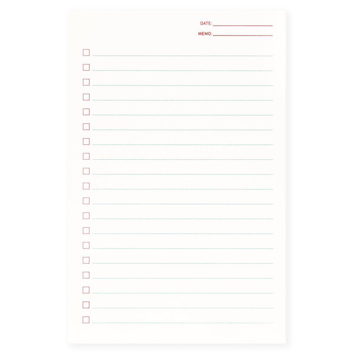 Shorthand Checklist Notepad 
