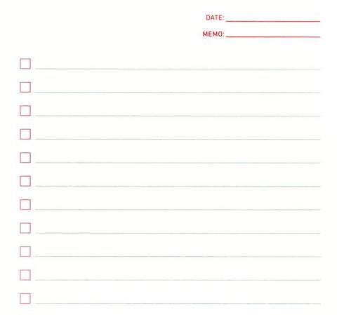Shorthand Checklist Notepad 