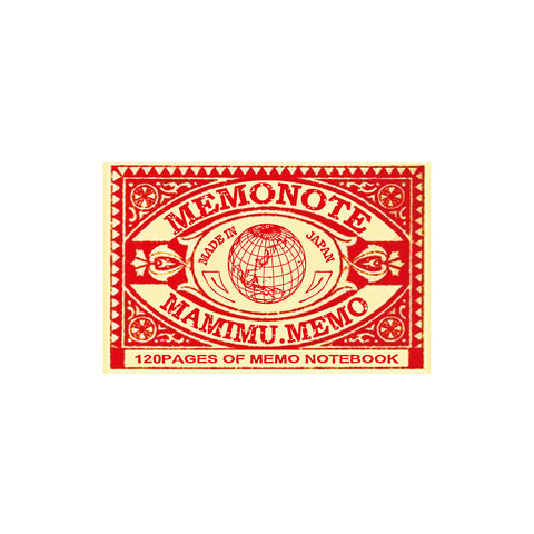 Shunkoen Mamimu American Vintage Matchbox Design Mini Memo Notebook | Ten Designs Globe Stamp