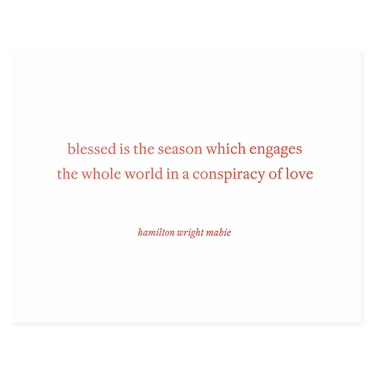 Smitten on Paper Conspiracy of Love Holiday Card 
