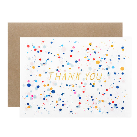 Hartland Cards Splatter with Gold Folded Thank You Cards Boxed
