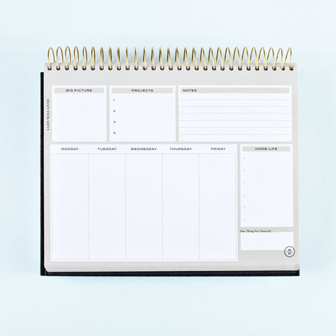 Wit & Delight Wit & Delight Stay on Track Desktop Notepad Linen 
