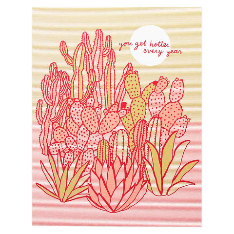 The Good Twin Hotter Every Year Greeting Card 