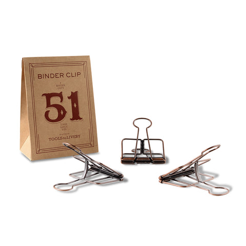 TOOLS to LIVEBY Binder Clips 51mm Bronze 