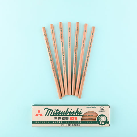 Uni Mitsubishi 9800 EW Recycled Pencil HB | Single or Box of 12