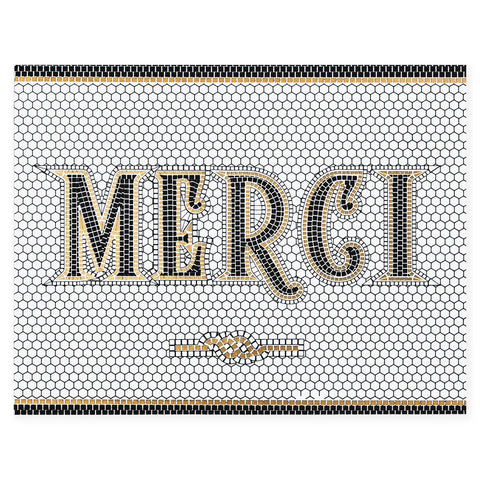 Wild Ink Press Merci Tile Greeting Card 
