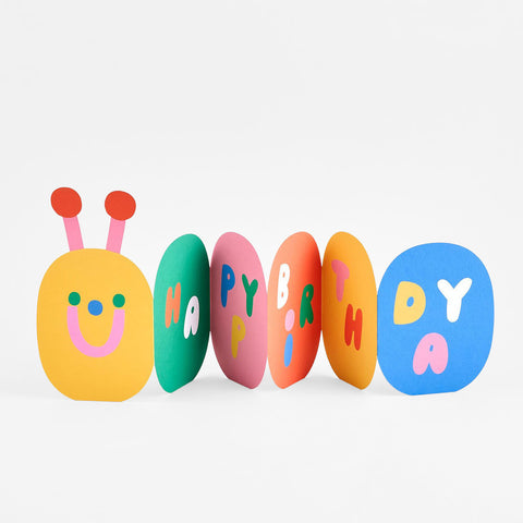 Wrap Caterpillar Fold Out Birthday Card 