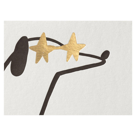 Wrap Dog With Shades Greeting Card 